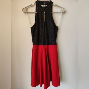 Black and Red Lace Dress